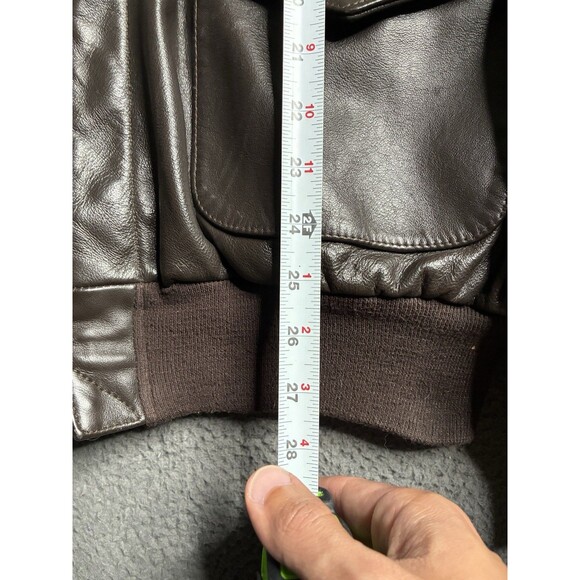 VTG US Wings USAAF A-2 Brown Horsehide Leather Bomber USA Jacket Size 46 XL - Picture 8 of 13